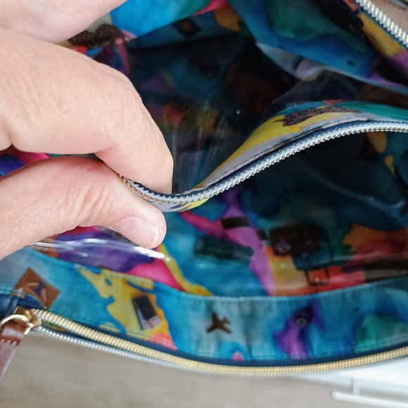 Beautiful mj greene Blue and Brown Shoulder Bag - Picture 7 of 9